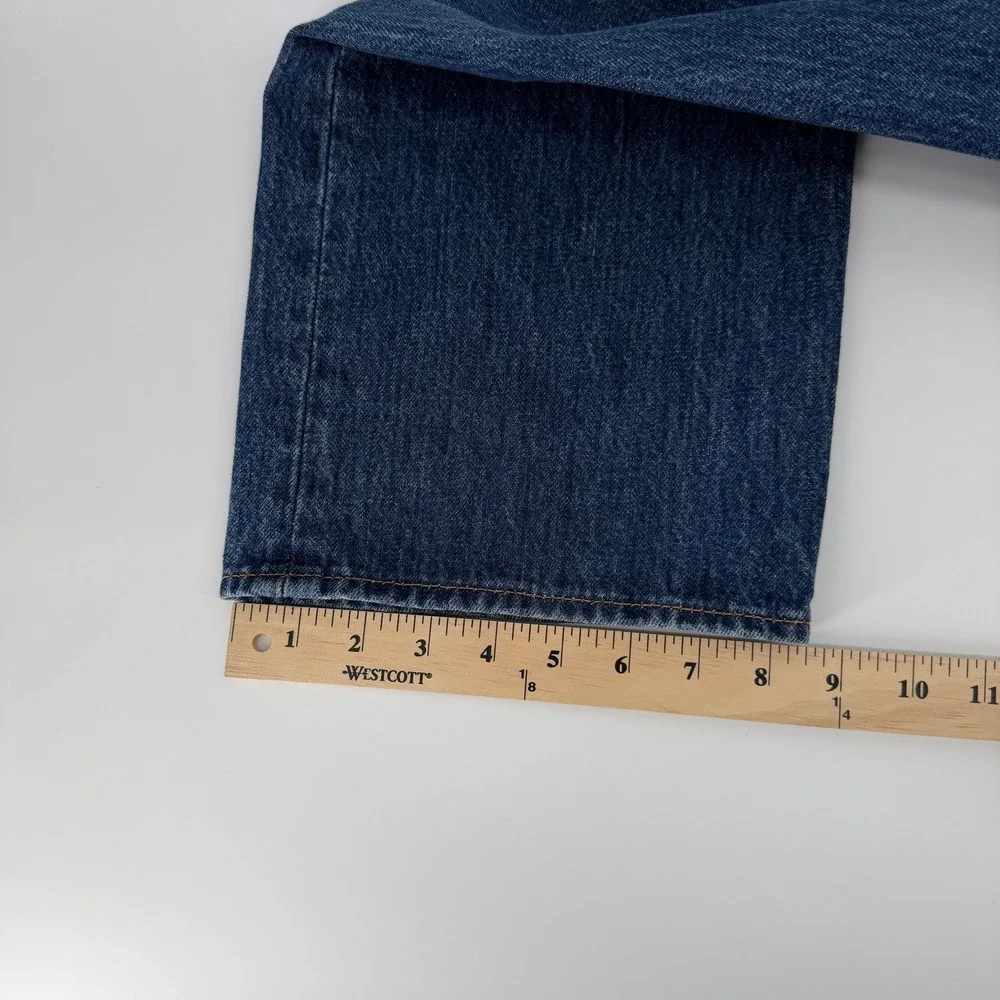 Levi's 501 Original Fit Jeans Mens 38x32 Blue Medium Wash Button Fly Straight